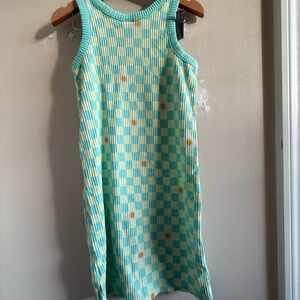 Old Navy Turquoise and Yellow Kids Casual Dress